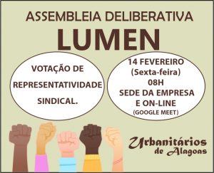 Leia mais sobre o artigo Trabalhadores da Lumen Serviços Elétricos decidirão representação sindical